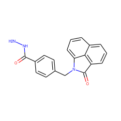 NNC(=O)c1ccc(CN2C(=O)c3cccc4cccc2c34)cc1 ZINC000003319664