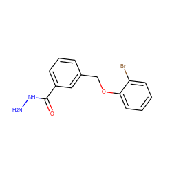 NNC(=O)c1cccc(COc2ccccc2Br)c1 ZINC000000370195