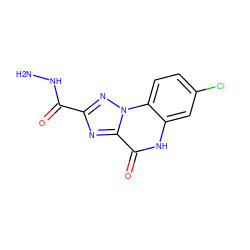 NNC(=O)c1nc2c(=O)[nH]c3cc(Cl)ccc3n2n1 ZINC000013798663