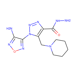 NNC(=O)c1nnn(-c2nonc2N)c1CN1CCCCC1 ZINC000001911762