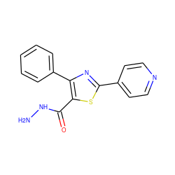 NNC(=O)c1sc(-c2ccncc2)nc1-c1ccccc1 ZINC000169342558