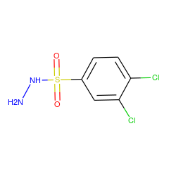 NNS(=O)(=O)c1ccc(Cl)c(Cl)c1 ZINC000001324237