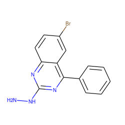 NNc1nc(-c2ccccc2)c2cc(Br)ccc2n1 ZINC000000285053