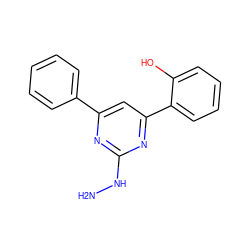 NNc1nc(-c2ccccc2)cc(-c2ccccc2O)n1 ZINC000013121861