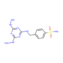 NNc1nc(NN)nc(NCc2ccc(S(N)(=O)=O)cc2)n1 ZINC000028470461