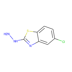 NNc1nc2cc(Cl)ccc2s1 ZINC000020286059