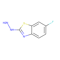 NNc1nc2ccc(F)cc2s1 ZINC000002455660