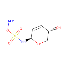 NOS(=O)(=O)N[C@H]1C=C[C@H](O)CO1 ZINC000473086975