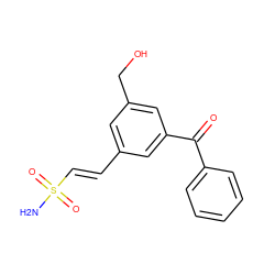 NS(=O)(=O)/C=C/c1cc(CO)cc(C(=O)c2ccccc2)c1 ZINC000013438159