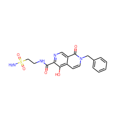 NS(=O)(=O)CCNC(=O)c1ncc2c(=O)n(Cc3ccccc3)ccc2c1O ZINC000169710975