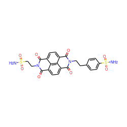 NS(=O)(=O)CCn1c(=O)c2ccc3c(=O)n(CCc4ccc(S(N)(=O)=O)cc4)c(=O)c4ccc(c1=O)c2c34 ZINC001772640462