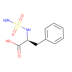 NS(=O)(=O)N[C@@H](Cc1ccccc1)C(=O)O ZINC000003581087