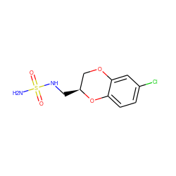 NS(=O)(=O)NC[C@H]1COc2cc(Cl)ccc2O1 ZINC000035940889