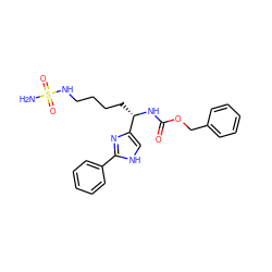 NS(=O)(=O)NCCCC[C@H](NC(=O)OCc1ccccc1)c1c[nH]c(-c2ccccc2)n1 ZINC000040956067