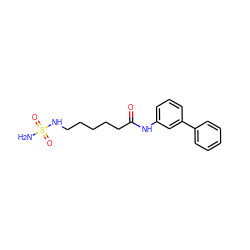 NS(=O)(=O)NCCCCCC(=O)Nc1cccc(-c2ccccc2)c1 ZINC000040897335