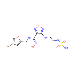 NS(=O)(=O)NCCNc1nonc1/C(=N/O)NCc1cc(Br)co1 ZINC000113210230