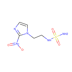 NS(=O)(=O)NCCn1ccnc1[N+](=O)[O-] ZINC000103290188