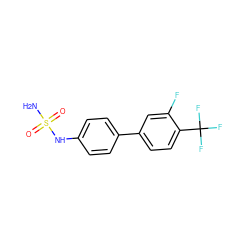 NS(=O)(=O)Nc1ccc(-c2ccc(C(F)(F)F)c(F)c2)cc1 ZINC000028712017