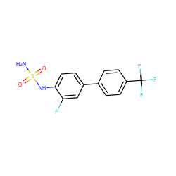 NS(=O)(=O)Nc1ccc(-c2ccc(C(F)(F)F)cc2)cc1F ZINC000028711948