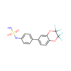 NS(=O)(=O)Nc1ccc(-c2ccc3c(c2)OC(F)(F)C(F)(F)O3)cc1 ZINC000028712024