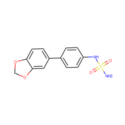 NS(=O)(=O)Nc1ccc(-c2ccc3c(c2)OCO3)cc1 ZINC000028712020