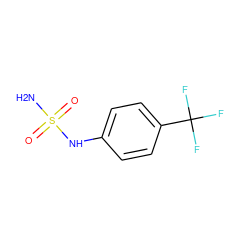 NS(=O)(=O)Nc1ccc(C(F)(F)F)cc1 ZINC000013488092