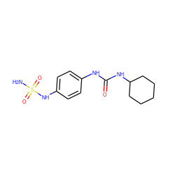 NS(=O)(=O)Nc1ccc(NC(=O)NC2CCCCC2)cc1 ZINC000095591203