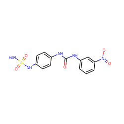 NS(=O)(=O)Nc1ccc(NC(=O)Nc2cccc([N+](=O)[O-])c2)cc1 ZINC000095590188