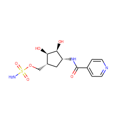 NS(=O)(=O)OC[C@H]1C[C@@H](NC(=O)c2ccncc2)[C@H](O)[C@@H]1O ZINC000114582498