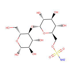 NS(=O)(=O)OC[C@H]1O[C@H](O[C@@H]2[C@@H](CO)O[C@@H](O)[C@H](O)[C@H]2O)[C@H](O)[C@@H](O)[C@@H]1O ZINC000066157224