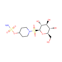 NS(=O)(=O)OC1CCN(S(=O)(=O)[C@@H]2O[C@H](CO)[C@@H](O)[C@H](O)[C@H]2O)CC1 ZINC000299839593