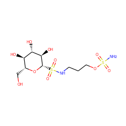 NS(=O)(=O)OCCCNS(=O)(=O)[C@@H]1O[C@H](CO)[C@@H](O)[C@H](O)[C@H]1O ZINC000299838569