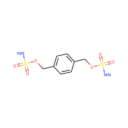 NS(=O)(=O)OCc1ccc(COS(N)(=O)=O)cc1 ZINC000028348930