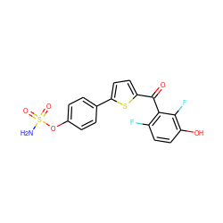 NS(=O)(=O)Oc1ccc(-c2ccc(C(=O)c3c(F)ccc(O)c3F)s2)cc1 ZINC001772600134