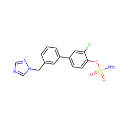 NS(=O)(=O)Oc1ccc(-c2cccc(Cn3cncn3)c2)cc1Cl ZINC000035328452