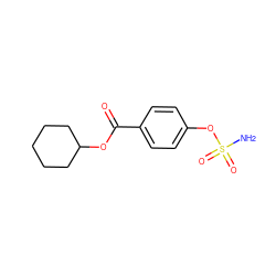 NS(=O)(=O)Oc1ccc(C(=O)OC2CCCCC2)cc1 ZINC000013589227