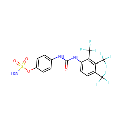 NS(=O)(=O)Oc1ccc(NC(=O)Nc2ccc(C(F)(F)F)c(C(F)(F)F)c2C(F)(F)F)cc1 ZINC000096258392