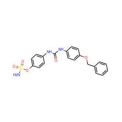 NS(=O)(=O)Oc1ccc(NC(=O)Nc2ccc(OCc3ccccc3)cc2)cc1 ZINC000084668442