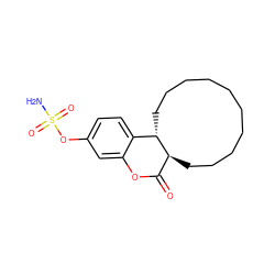 NS(=O)(=O)Oc1ccc2c(c1)OC(=O)[C@@H]1CCCCCCCCCC[C@@H]21 ZINC000653816405