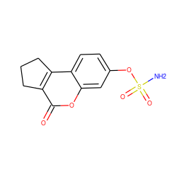 NS(=O)(=O)Oc1ccc2c3c(c(=O)oc2c1)CCC3 ZINC000034775181