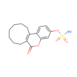 NS(=O)(=O)Oc1ccc2c3c(c(=O)oc2c1)CCCCCCC3 ZINC000034775187