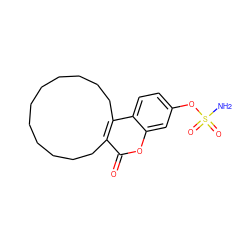 NS(=O)(=O)Oc1ccc2c3c(c(=O)oc2c1)CCCCCCCCCCC3 ZINC000473135427