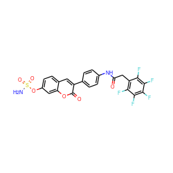 NS(=O)(=O)Oc1ccc2cc(-c3ccc(NC(=O)Cc4c(F)c(F)c(F)c(F)c4F)cc3)c(=O)oc2c1 ZINC001772615555