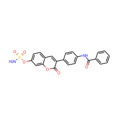 NS(=O)(=O)Oc1ccc2cc(-c3ccc(NC(=O)c4ccccc4)cc3)c(=O)oc2c1 ZINC001772615490