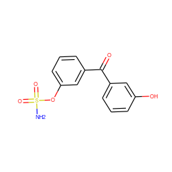 NS(=O)(=O)Oc1cccc(C(=O)c2cccc(O)c2)c1 ZINC000013444966