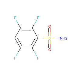 NS(=O)(=O)c1c(F)c(F)cc(F)c1F ZINC000036666954