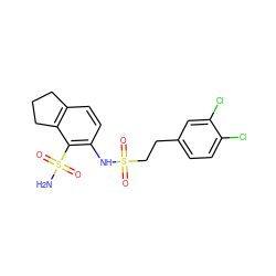 NS(=O)(=O)c1c(NS(=O)(=O)CCc2ccc(Cl)c(Cl)c2)ccc2c1CCC2 ZINC000148398372