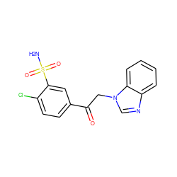 NS(=O)(=O)c1cc(C(=O)Cn2cnc3ccccc32)ccc1Cl ZINC000064526986