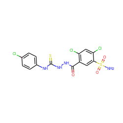 NS(=O)(=O)c1cc(C(=O)NNC(=S)Nc2ccc(Cl)cc2)c(Cl)cc1Cl ZINC000169351759