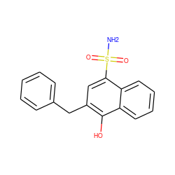 NS(=O)(=O)c1cc(Cc2ccccc2)c(O)c2ccccc12 ZINC000027195172